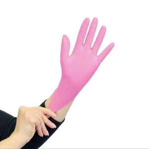 Pink Nitrile Gloves Powder Free/Latex Free (Small Size)